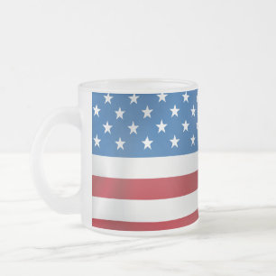 United States Frosted Glass Coffee Mug
