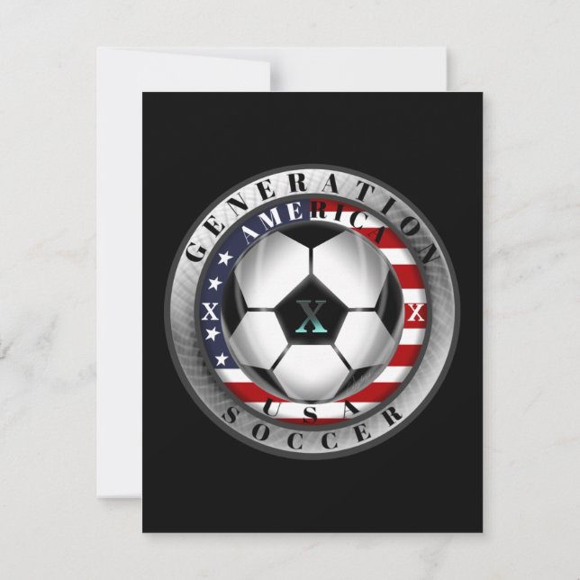 United States Generation X American Soccer Invitation (Back)