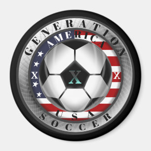 United States Generation X American Soccer Magnet