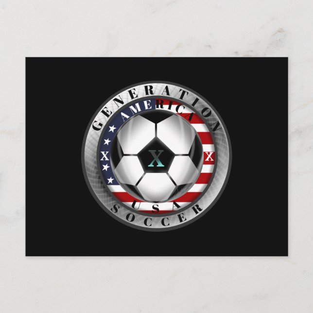 United States Generation X American Soccer Postcard (Front)