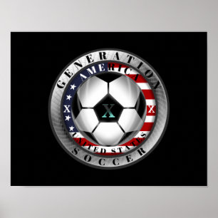 United States Generation X American Soccer Poster