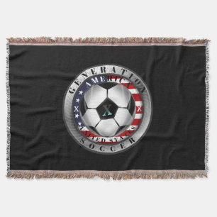 United States Generation X American Soccer Throw Blanket