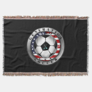 United States Generation X American Soccer Throw Blanket
