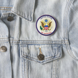 United States Great Seal Circle Shape 6 Cm Round Badge