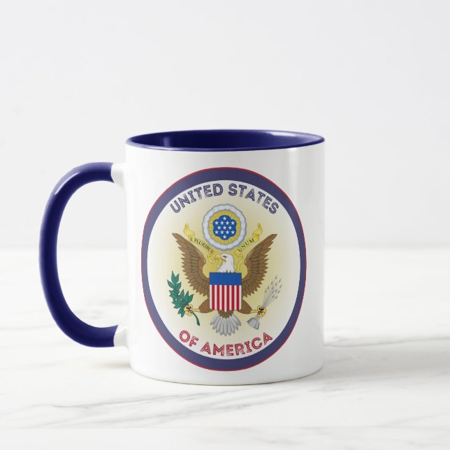 United States Great Seal Circle Shape  Mug (Left)