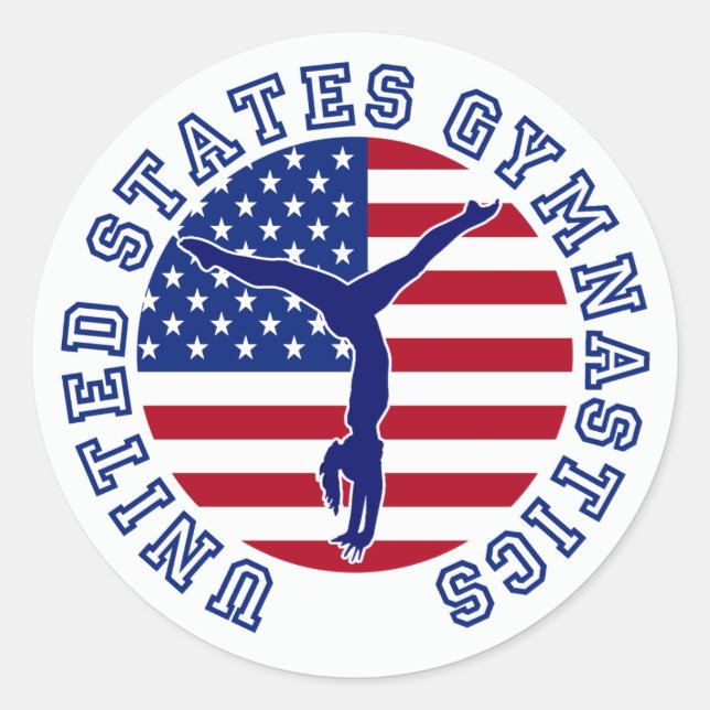 United States Gymnastics Classic Round Sticker (Front)