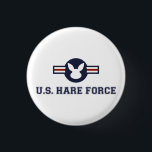 United States Hare Air Force Bunny 3 Cm Round Badge<br><div class="desc">S. Hare Force.  Hop to it.</div>