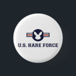 United States Hare Air Force Bunny 3 Cm Round Badge<br><div class="desc">S. Hare Force.  Hop to it.</div>