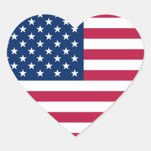 united states heart sticker