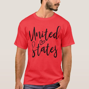 United States Heart Women's Love USA T-Shirt