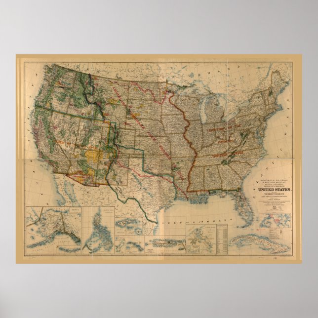 United States including territories (1923) Poster (Front)