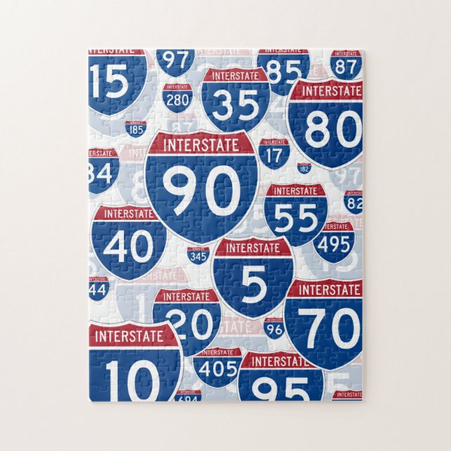 United States Interstate Highway Signs Jigsaw Puzzle (Vertical)