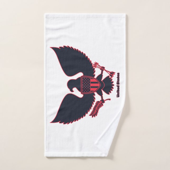 United States Large Eagle Remix Custom Hand Towel (Hand Towel)