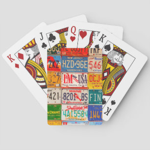 United States License Plates Art America Playing Cards
