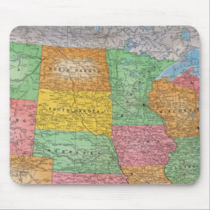 United States Map 3 Mouse Mat