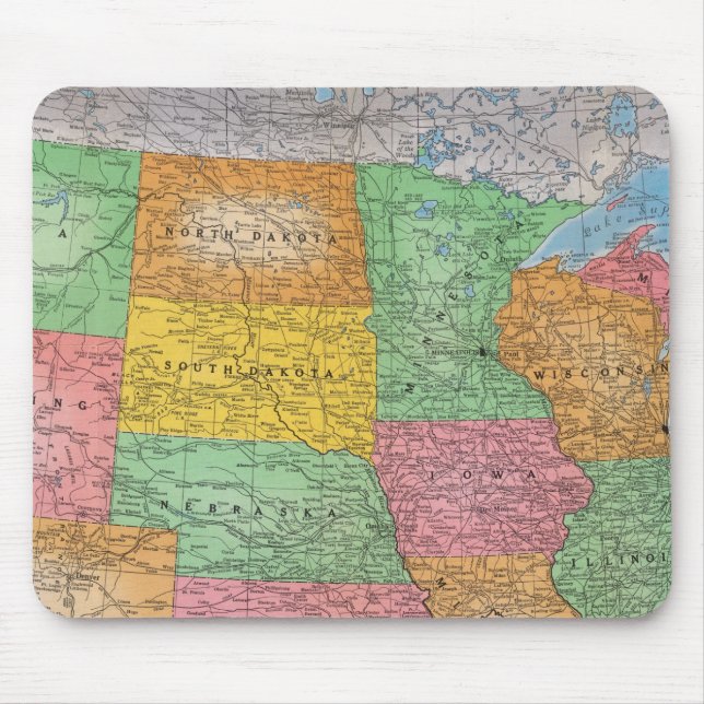 United States Map 3 Mouse Mat (Front)