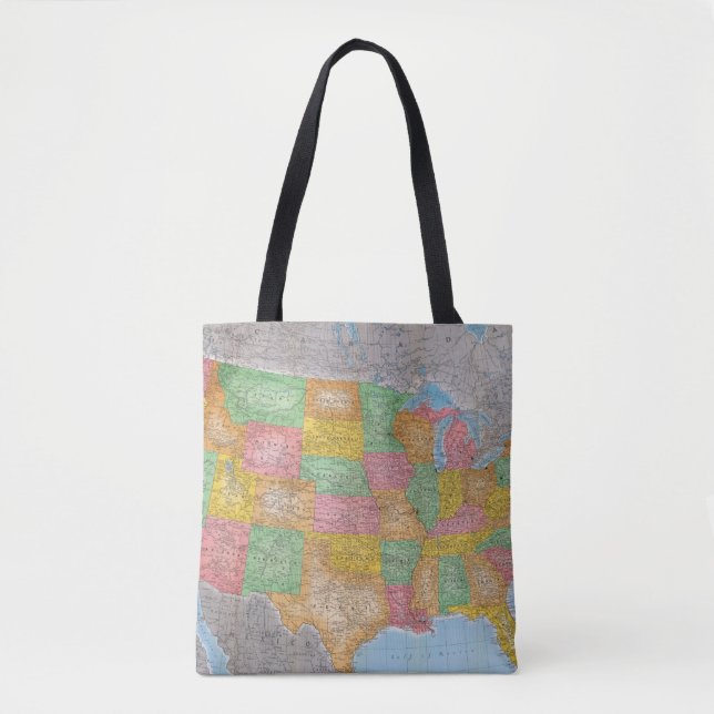 United States Map 3 Tote Bag (Front)