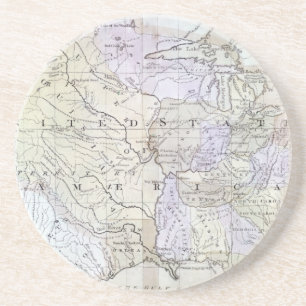 UNITED STATES MAP, c1812 Coaster
