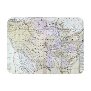 UNITED STATES MAP, c1812 Magnet