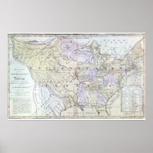 UNITED STATES MAP, c1812 Poster