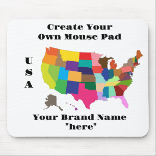 United-States-Map-MultiColored Mouse Mat