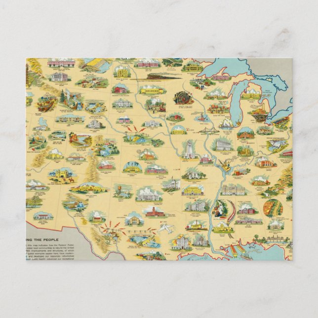 United States Map Postcard (Front)