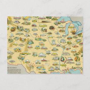 United States Map Postcard
