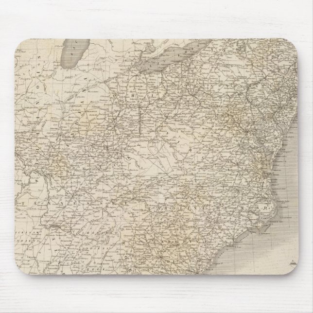 United States Map showing settlements Mouse Mat (Front)