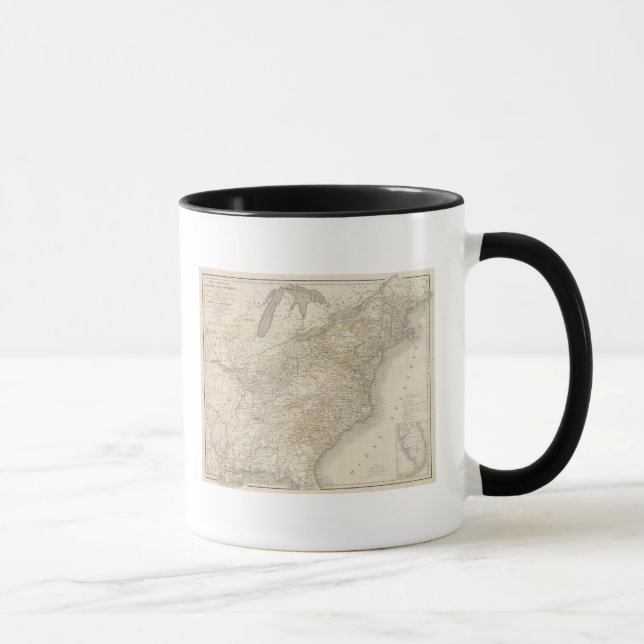 United States Map showing settlements Mug (Right)