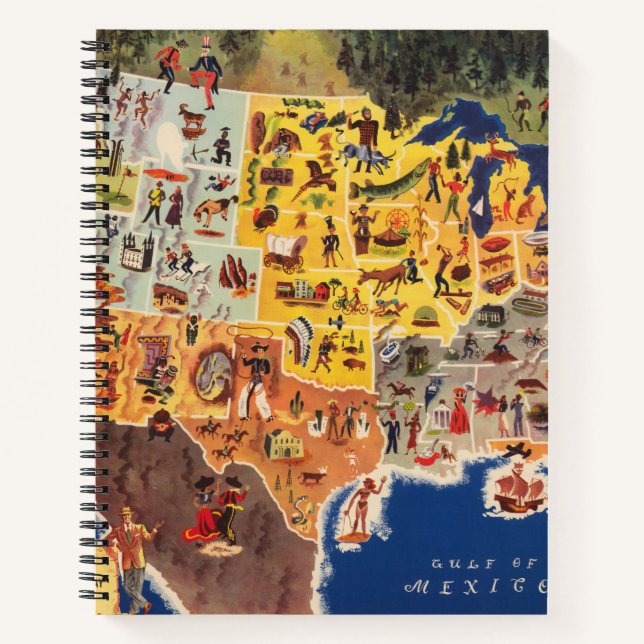 United States Map - Vacation and Play Notebook (Front)