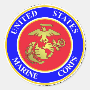 United States Marine Corps Classic Round Sticker