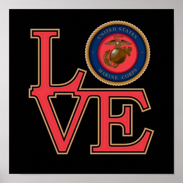 United States Marine Corps Love Poster (Front)