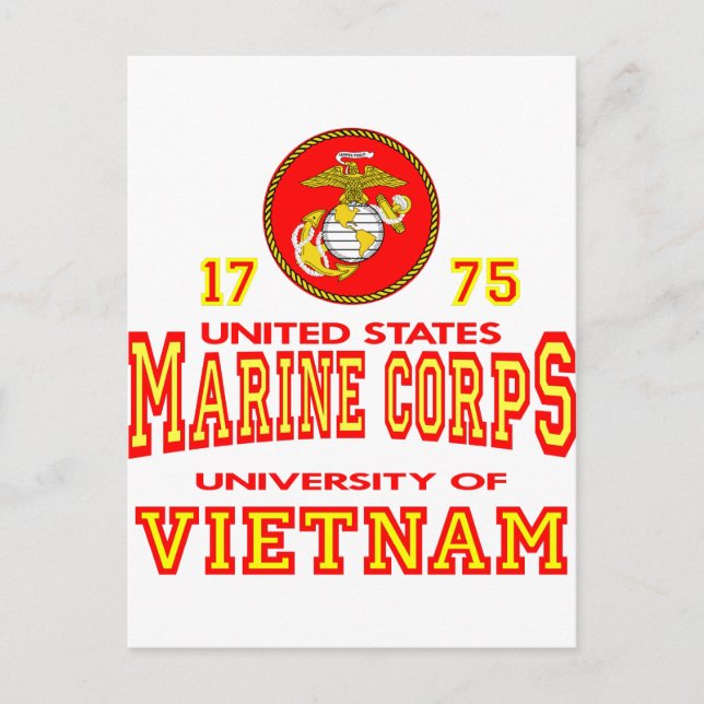 United States Marine Corps University Of Vietnam Postcard (Front)