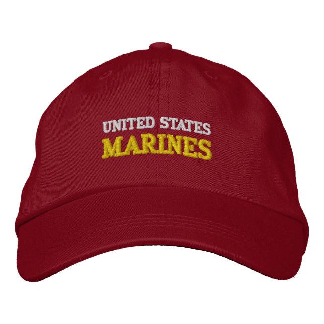 UNITED STATES MARINES EMBROIDERED HAT (Front)