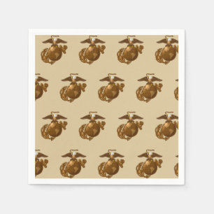 United States Marines Full-Colour EGA - Bronze Napkin