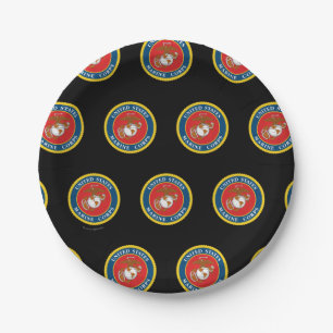 United States Marines Marine Corps Seal 1 Paper Plate