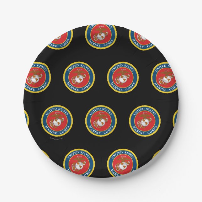United States Marines | Marine Corps Seal 1 Paper Plate (Front)