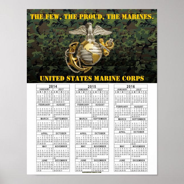 UNITED STATES MARINES POSTER (Front)