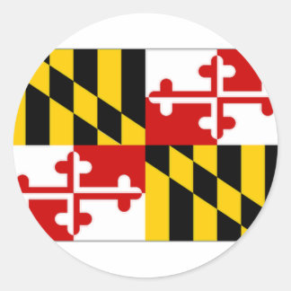 United States Maryland Flag Classic Round Sticker