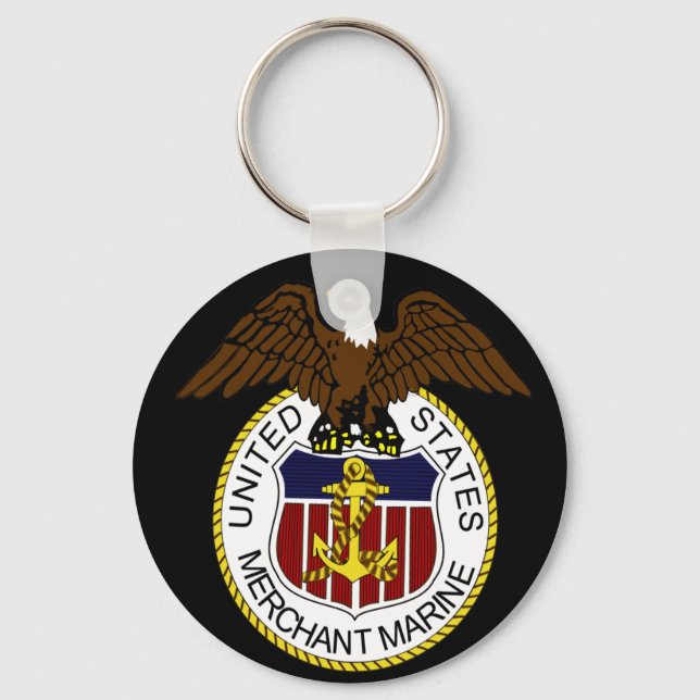 United States Merchant Marine Seal Sailors Key Ring (Front)