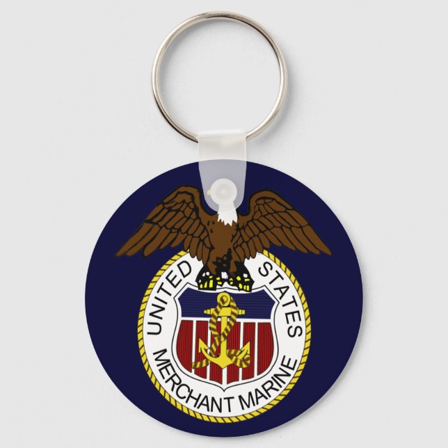 United States Merchant Marine Seal Sailors Key Ring (Front)