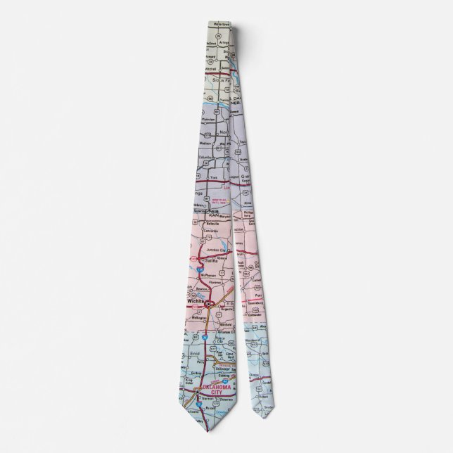 United States Midwest map Tie (Front)
