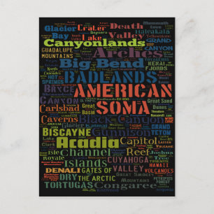 United States National Parks Postcard