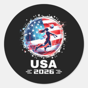United States Nationals Women Volleyball 2026 Classic Round Sticker