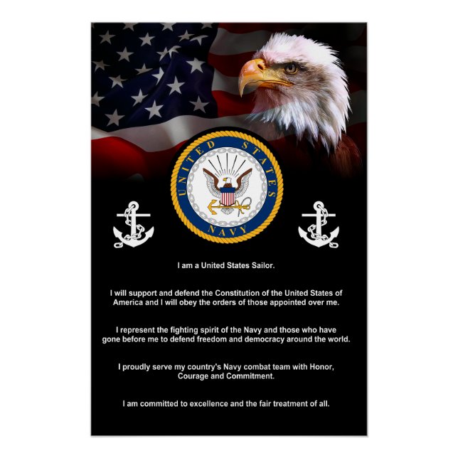 United States Navy SAILORS Creed Poster (Front)
