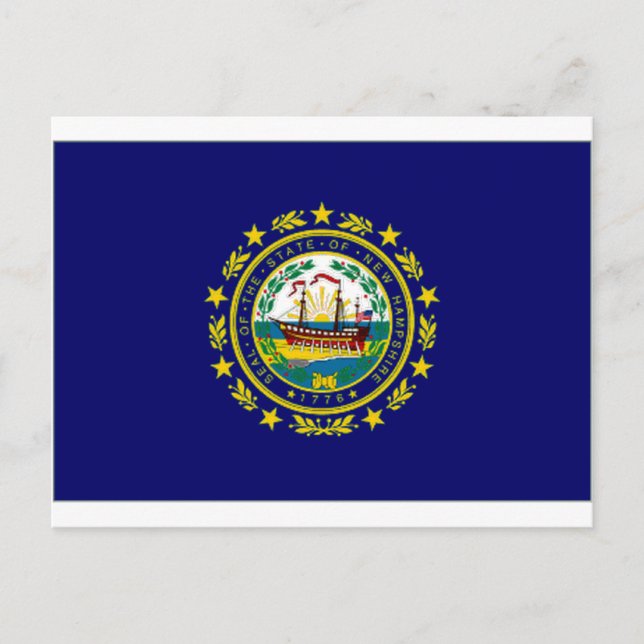 United States New Hampshire Flag Postcard (Front)