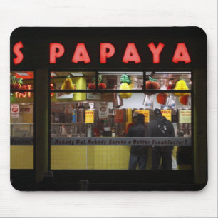 United States, New York. Grey's Papaya: window Mouse Mat