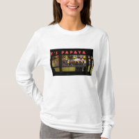 United States, New York. Grey's Papaya: window