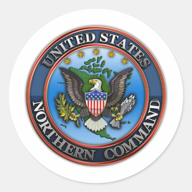 United States Northern Command Classic Round Sticker (Front)
