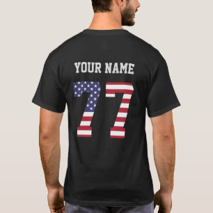 United States Number 77 Personalised T-Shirt